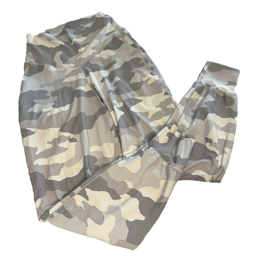 Offline By Aerie Joggers GRAY Camouflage Real Me High Rise Leggings Pockets Sz M